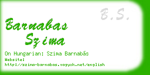barnabas szima business card