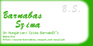barnabas szima business card